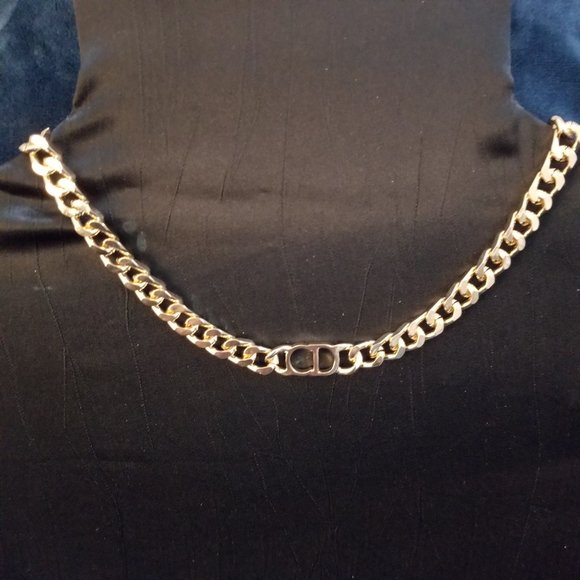 Chunky Curb Chain Choker Necklace - Picture 2 of 5